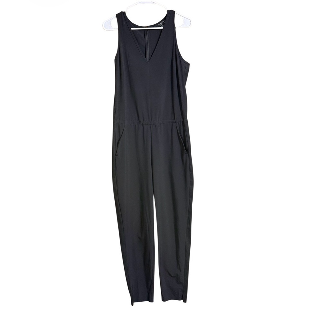 Athleta Brooklyn Jumpsuit Black Sleeveless Travel Pants Size 8